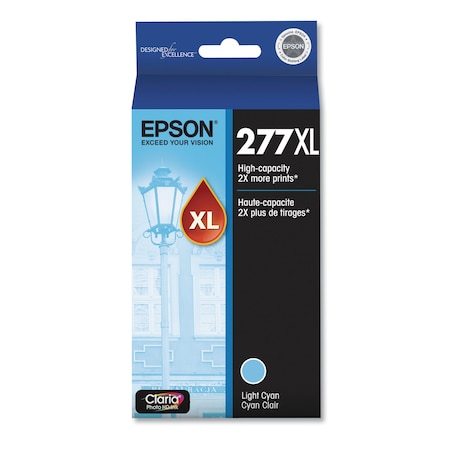 Epson T277XL520-S (277XL) Claria High-Yield Ink, 740 Page-Yield, Light Cyan T277XL520-S